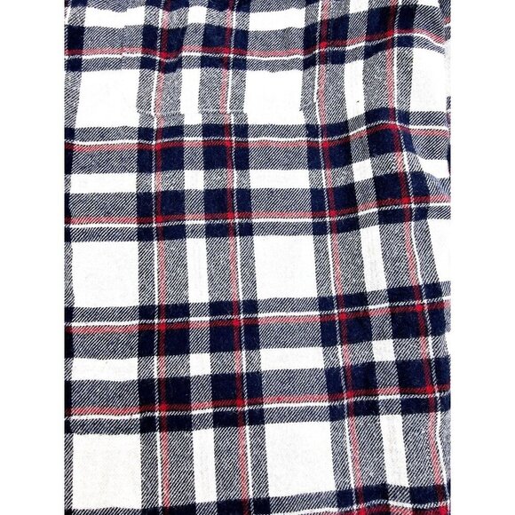 Uniqlo Size Small Men's White Black Red Check Long Sleeve Flannel Cotton Shirt - Picture 6 of 10